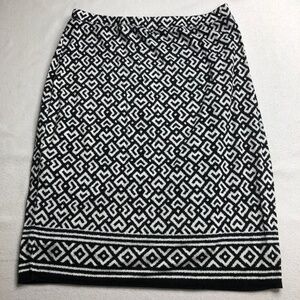 Max Studio Womens Straight Pencil  Skirt Geometric Pattern Size‎ Small